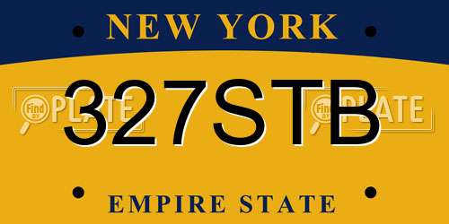 327STB New York License Plate