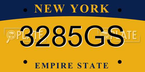 3285GS New York License Plate