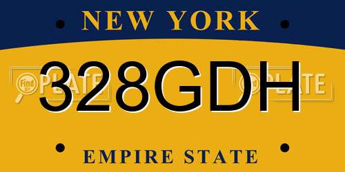 328GDH New York License Plate