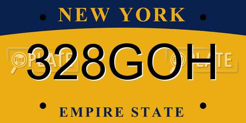 328GOH New York License Plate