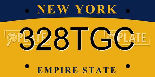 328TGC New York License Plate