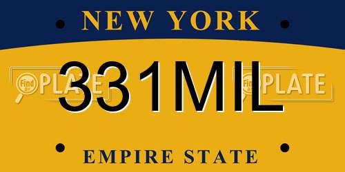 331MIL New York License Plate