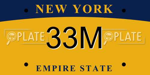 33M New York License Plate