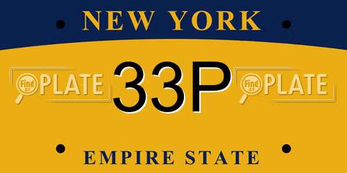 33P New York License Plate