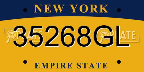 35268GL New York License Plate