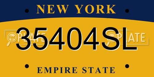 35404SL New York License Plate