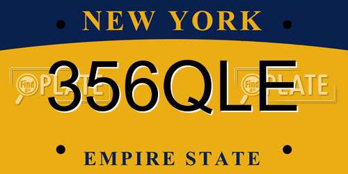 356QLE New York License Plate