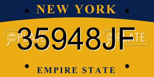 35948JF New York License Plate