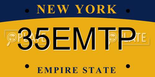 35EMTP New York License Plate