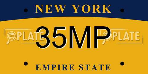 35MP New York License Plate