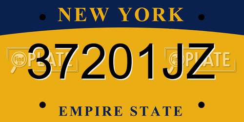 37201JZ New York License Plate