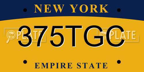 375TGC New York License Plate