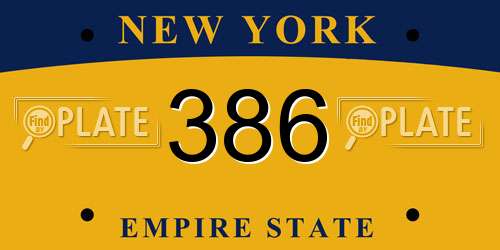 386 New York License Plate
