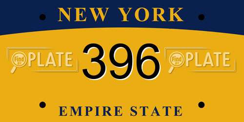 396 New York License Plate
