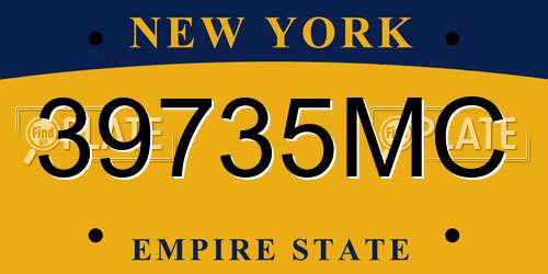 39735MC New York License Plate