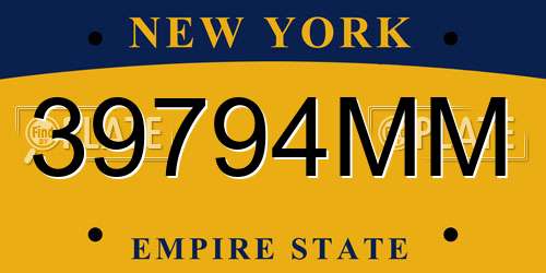 39794MM New York License Plate