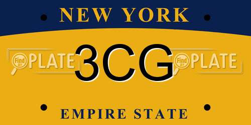3CG New York License Plate