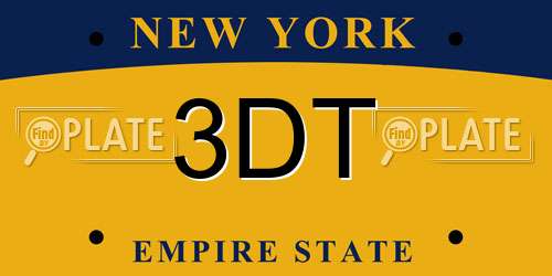 3DT New York License Plate