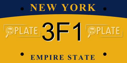 3F1 New York License Plate