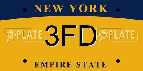 3FD New York License Plate