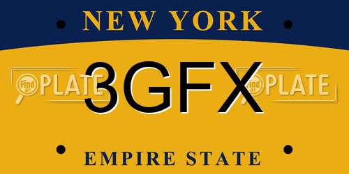 3GFX New York License Plate