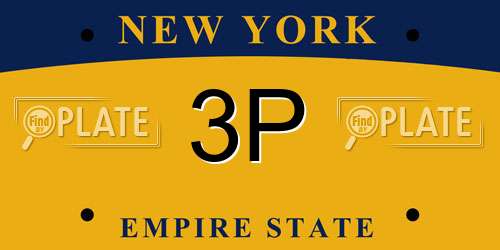 3P New York License Plate