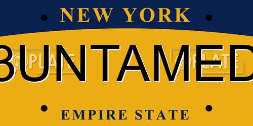 3UNTAMED New York License Plate