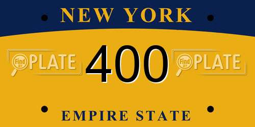 400 New York License Plate