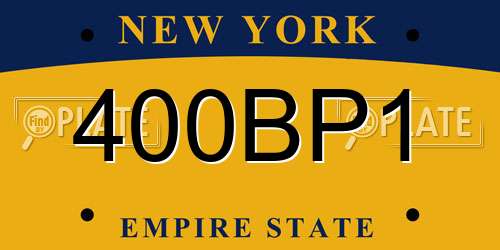400BP1 New York License Plate