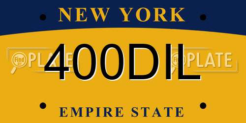 400DIL New York License Plate