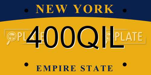 400QIL New York License Plate