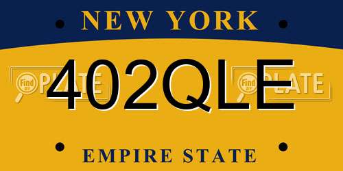 402QLE New York License Plate
