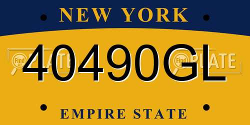 40490GL New York License Plate
