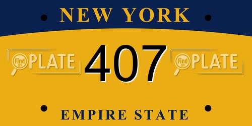407 New York License Plate