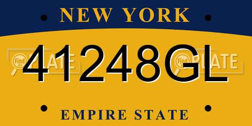 41248GL New York License Plate