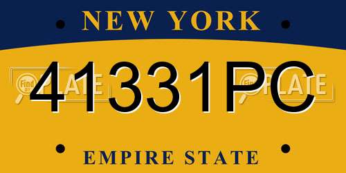 41331PC New York License Plate