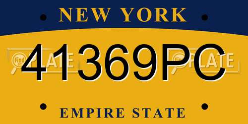 41369PC New York License Plate