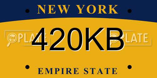 420KB New York License Plate