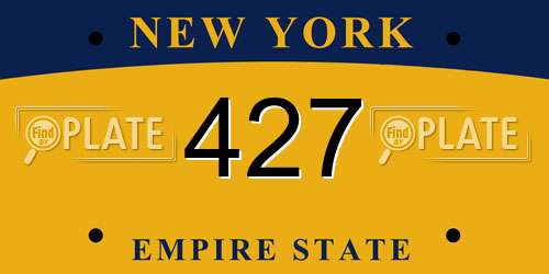 427 New York License Plate