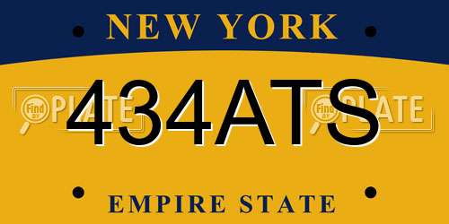 434ATS New York License Plate