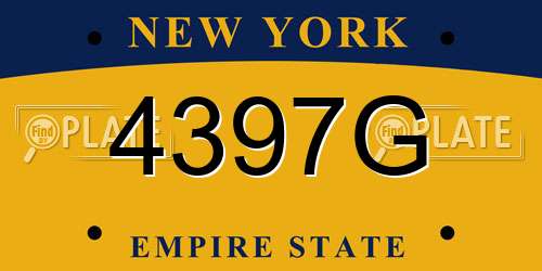 4397G New York License Plate