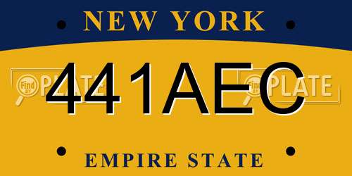 441AEC New York License Plate