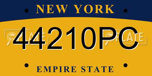 44210PC New York License Plate