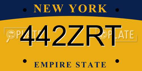 442ZRT New York License Plate