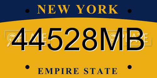 44528MB New York License Plate