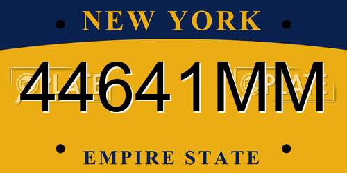 44641MM New York License Plate