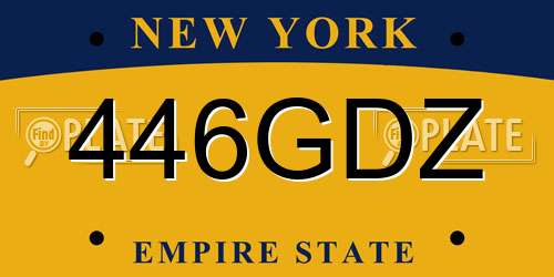 446GDZ New York License Plate