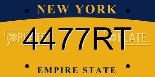 4477RT New York License Plate