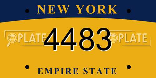 4483 New York License Plate
