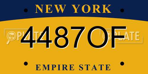 4487OF New York License Plate
